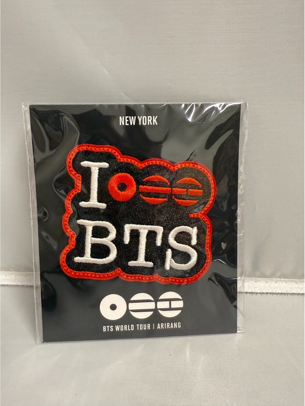 [ON HAND] BTS ARIRANG New York NYC Pop Up I Love BTS Patch Clip Pin Badge